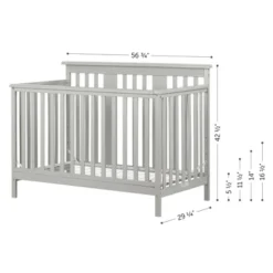 Cotton Candy Baby Crib 4 Heights With Toddler Rail - Soft Gray - South Shore -Graco Sales GUEST 017e2d91 e115 4f53 81fc ef4afef737b0