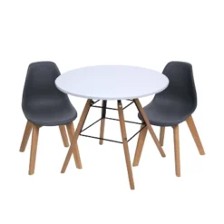 3pc Modern Kids' Round Table And Chair Set - Gift Mark -Graco Sales GUEST 06aaa1eb 0f0c 4cda 994d 83e7bc187bfe