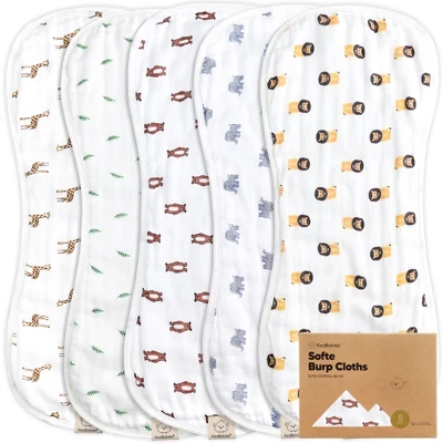 KeaBabies 5pk Organic Softe Muslin Burp Cloths For Baby Girls And Boys, Large Absorbent Burping Cloths For Babies, Baby Burp Clothes 11 KeaBabies 5pk Organic Softe Muslin Burp Cloths For Baby Girls And Boys, Large Absorbent Burping Cloths For Babies, Baby Burp Clothes - Image 9