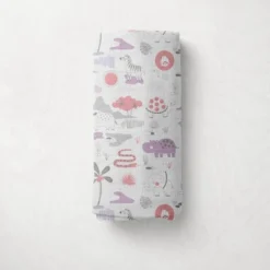 Jungle Safari Girls Lilac/Coral 2 Pack Muslin Swaddling Blanket -Graco Sales GUEST 084bb00b ccb5 4981 aae6 fcab0f5aed06