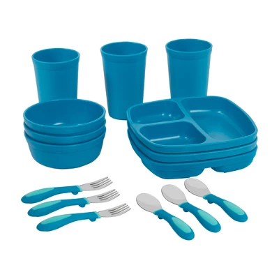 ECR4Kids My First Meal Pal Combo Set, Kids Plastic Tableware And Utensils, 15-Piece 11 ECR4Kids My First Meal Pal Combo Set, Kids Plastic Tableware And Utensils, 15-Piece - Image 9