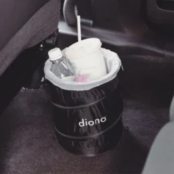 Diono Pop-up Trash Bin, Collapsible Car Trash Can, Leak Proof, Perfect For Keeping Car Clean, Black