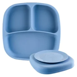 Re-Play Silicone Suction Divided Place With Lid - Denim -Graco Sales GUEST 08987a80 7a56 4923 b781 0695ba210d01
