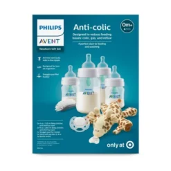 Philips Avent Anti-Colic Baby Bottle With AirFree Vent Newborn Gift Set - Clear - 8ct