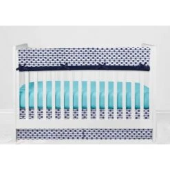Bacati - Liam Aqua Orange Navy 6 Pc Crib Bedding Set With Long Rail Guard Cover -Graco Sales GUEST 09db98cb 1aa6 4820 a870 a7903495235d