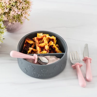 Grabease 3-Piece Stainless Steel Utensil Set For Independent Self-Feeding: Fork, Spoon & Curve-Tip Safety Knife For 18 Months & Up 4 Grabease 3-Piece Stainless Steel Utensil Set For Independent Self-Feeding: Fork, Spoon & Curve-Tip Safety Knife For 18 Months & Up - Image 2