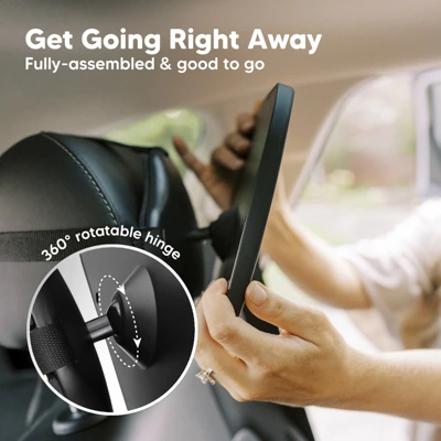 Baby Car Mirror, Large Shatterproof Baby Mirror For Car Seat Rear Facing, Baby Carseat Mirror For Infant 4 Baby Car Mirror, Large Shatterproof Baby Mirror For Car Seat Rear Facing, Baby Carseat Mirror For Infant - Image 2