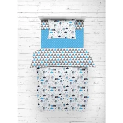 Bacati - Woodlands Aqua/Navy/Gray 4 Pc Toddler Bedding Set 14 Bacati - Woodlands Aqua/Navy/Gray 4 Pc Toddler Bedding Set -Graco Sales GUEST 0f9b4239 a751 4c8c 9cfa 4187094b7a1a