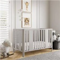 Room & Joy Emmett Curved Post 3-in-1 Crib - Sharkey Gray -Graco Sales GUEST 11e53822 779a 4446 920b 54d9eac66e15