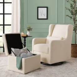 Carter's By DaVinci Adrian Swivel Glider With Storage Ottoman -Graco Sales GUEST 134e7021 39b4 48de 91c9 334dee4d9f46