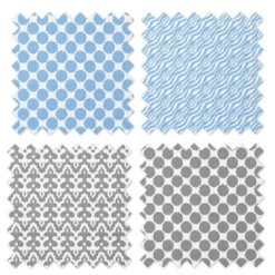 Bacati - Ikat Blue/Gray Swaddling Muslin Blankets Set Of 4 -Graco Sales GUEST 1355df26 c108 4ded 9765 4a40b1e98e56