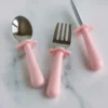 Grabease 3-Piece Stainless Steel Utensil Set For Independent Self-Feeding: Fork, Spoon & Curve-Tip Safety Knife For 18 Months & Up -Graco Sales GUEST 1401bbf7 d87a 424b 9db3 606b843bd579