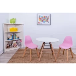 3pc Modern Kids' Round Table And Chair Set - Gift Mark -Graco Sales GUEST 16f863ae af57 44ef 84cd cdf087215044
