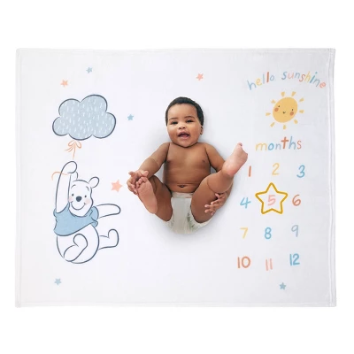 Disney Winnie The Pooh Super Soft Milestone Baby Blanket 3 Disney Winnie The Pooh Super Soft Milestone Baby Blanket