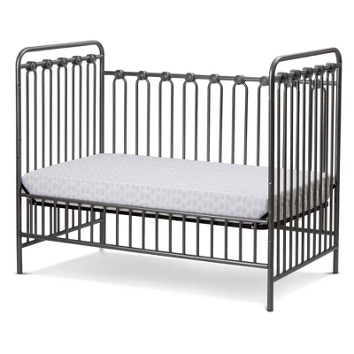 L.A. Baby Napa 3-in-1 Convertible Full Sized Metal Crib - Pebble Gray 6 L.A. Baby Napa 3-in-1 Convertible Full Sized Metal Crib - Pebble Gray - Image 4