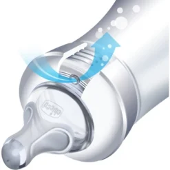 Chicco Duo Hybrid Baby Bottle With Invinci-Glass Inside/Plastic Outside With Slow Flow Anti-Colic Nipple 0 Months+ - Clear/Gray - 9oz -Graco Sales GUEST 1aafa71f 2ce0 4c50 8951 10cf52518580 1