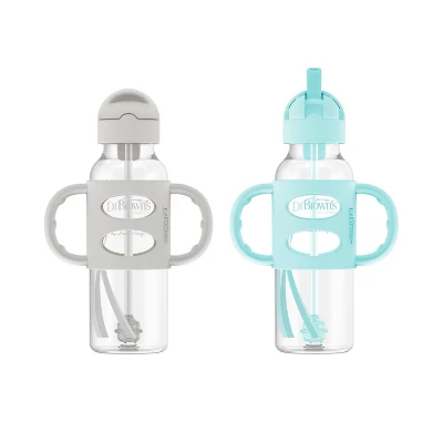 Dr. Brown's 2pk Sippy Straw Baby Bottle With Handles - 8oz 12 Dr. Brown's 2pk Sippy Straw Baby Bottle With Handles - 8oz - Image 10