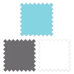 Bacati - 3 Layer Ruffled Crib/Toddler Bed Skirt - White/Aqua/Gray -Graco Sales GUEST 1c5cd6ee b8eb 402c b479 91fbf65435c2