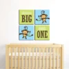 Big Dot Of Happiness Blue Monkey Boy - Kids Room, Nursery Decor And Decor - 11 X 11 Inches Nursery Wall Art - Set Of 4 Prints For Baby's Room -Graco Sales GUEST 1e1c200a a0d5 4625 9caa bcc0ed37cb91