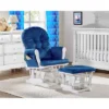 Suite Bebe Mason Glider And Ottoman - White Wood And Navy Fabric -Graco Sales GUEST 1e676b4a c224 471a b24f 4664e4d3390d