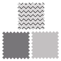 Bacati - Ikat Chevron White Grey Muslin Neutral 10 Pc Crib Set With Wall Hangings And 4 Muslin Swaddling Blanket -Graco Sales GUEST 1e9a0dc9 7fd8 403f 925f 0a701c5fcf16