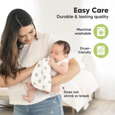 KeaBabies 5pk Organic Softe Muslin Burp Cloths For Baby Girls And Boys, Large Absorbent Burping Cloths For Babies, Baby Burp Clothes 7 KeaBabies 5pk Organic Softe Muslin Burp Cloths For Baby Girls And Boys, Large Absorbent Burping Cloths For Babies, Baby Burp Clothes - Image 5