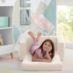 Delta Children Kids' Cozee Flip-Out Sherpa 2-in-1 Convertible Chair -Graco Sales GUEST 1fe80d48 d384 458e bc8e cd3d140689a0