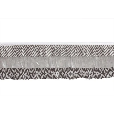 Bacati - Love Gray/Silver 3 Pc Crib Bedding Set 7 Bacati - Love Gray/Silver 3 Pc Crib Bedding Set - Image 5