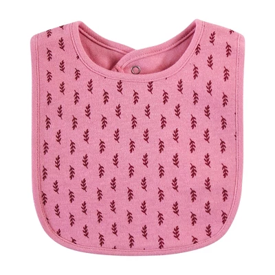 Hudson Baby Infant Girl Cotton Bibs, Pumpkin Spice, One Size 5 Hudson Baby Infant Girl Cotton Bibs, Pumpkin Spice, One Size - Image 3