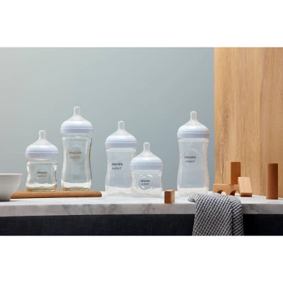 Philips Avent Glass Natural Baby Bottle With Natural Response Nipple - Clear - 4oz 18 Philips Avent Glass Natural Baby Bottle With Natural Response Nipple - Clear - 4oz - Image 16