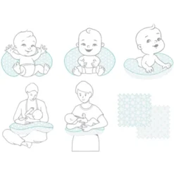 Bacati - 3 Pc Petals/Floral Aqua Muslin Hugster Feeding & Infant Support Nursing Pillow With 2 Removable Zippered Covers 13 Bacati - 3 Pc Petals/Floral Aqua Muslin Hugster Feeding & Infant Support Nursing Pillow With 2 Removable Zippered Covers -Graco Sales GUEST 2564c03c 114b 415a 9eee 026c4a4c18ac