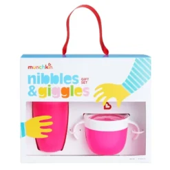 Munchkin Nibbles & Giggles Toddler Miracle Cup And Snack Catcher Feeding Gift Set - Pink - 10oz -Graco Sales GUEST 26e4bfc9 5c3c 4af9 9ddb bda4aaf8fafe