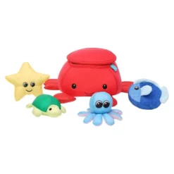 Manhattan Toy Neoprene Crab 5 Piece Floating Spill N Fill Bath Toy With Quick Dry Sponges And Squirt Toy -Graco Sales GUEST 27c33aaa f362 483f 9ad8 a56490398ba7