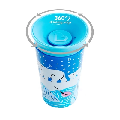 Munchkin Miracle 360° Wild Love Sippy Cup - 2pk - 9oz Orca/Polar 4 Munchkin Miracle 360° Wild Love Sippy Cup - 2pk - 9oz Orca/Polar - Image 2