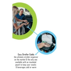 Cozy Cover CozyBaby Stroller Organizer Universal Insulated Storage Caddy Basket With 2 Insulated Cup Holder Carriers And Zippered Pouches, Black -Graco Sales GUEST 282f21b3 709c 49c3 a3a4 c15153b29ea3