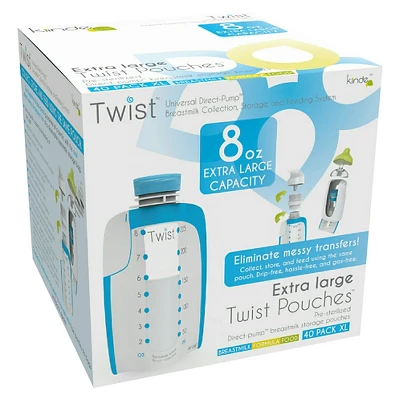 Kiinde Twist Pouch (8oz) - 40ct White 6 Kiinde Twist Pouch (8oz) - 40ct White - Image 4