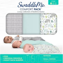 SwaddleMe By Ingenuity Comfort Pack Baby Elephant Baby Swaddle Wrap - S - 0-3 Months - 3pk -Graco Sales GUEST 299abd26 96fd 4a2c af38 0711032fd79e