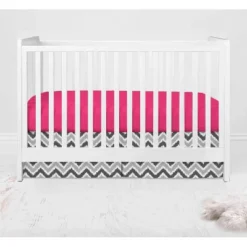 Bacati - Ikat Dots Leopard Pink Grey Muslin Girls 10 Pc Crib Set With Wall Hangings & Mobile -Graco Sales GUEST 2a525706 a313 4c8e a18a 86bc62f8c9ff