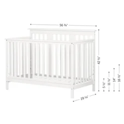 South Shore Little Smileys Modern Baby Crib Adjustable Height Mattress With Toddler Rail - Pure White -Graco Sales GUEST 2a579f14 54d1 432f 8955 294a15bb19f4