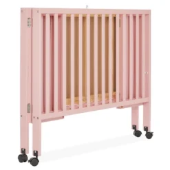 Dream On Me Quinn Full-Size Folding Crib I Removable Wheels I Modern Nursey I Adjustable Mattress Support I Patent Folding System In Blush Pink -Graco Sales GUEST 2f9f8fd7 d56e 49c8 99c3 ada1f3d40373