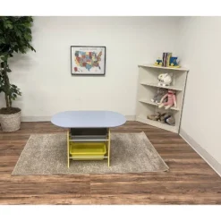 Oval Table With 2 Chairs And Storage Bins Gray/Yellow - Gift Mark -Graco Sales GUEST 32e5af6b 6bd6 4e98 8075 bfd871fdff7a