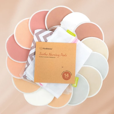 KeaBabies 14pk Soothe Reusable Nursing Pads For Breastfeeding, 4-Layers Organic Breast Pads, Washable Nipple Pads 12 KeaBabies 14pk Soothe Reusable Nursing Pads For Breastfeeding, 4-Layers Organic Breast Pads, Washable Nipple Pads - Image 10