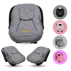CozyBaby Cozy Cover Quilted Infant Car Seat Insulating Cover With Dual Zippers, Face Shield, And Elastic Edge For Travel During Winter Months, Gray -Graco Sales GUEST 33aef19c 4b63 4aa3 bedb 657bcbb5a871