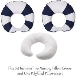 Bacati - 3 Pc Little Sailor Hugster Feeding & Infant Support Nursing Pillow -Graco Sales GUEST 33d15eed 66f2 476b a502 9713bc6d9ea4