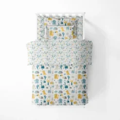 Bacati - Little Dino Boys Teal/Yellow Muslin 5 Pc Toddler Bedding Set With Dec Pillow 14 Bacati - Little Dino Boys Teal/Yellow Muslin 5 Pc Toddler Bedding Set With Dec Pillow -Graco Sales GUEST 361f7a45 0f00 4c01 992c 7fef8a155055