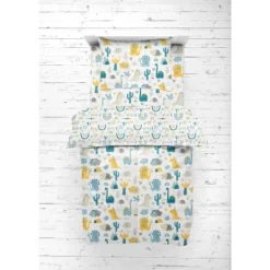 Bacati - Little Dino Boys Teal/Yellow Muslin 5 Pc Toddler Bedding Set With Dec Pillow 16 Bacati - Little Dino Boys Teal/Yellow Muslin 5 Pc Toddler Bedding Set With Dec Pillow -Graco Sales GUEST 36ca9590 dd04 48c7 8b34 f2f5ecfc91d9