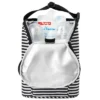 Skip Hop Insulated Breast Milk Cooler And Baby Bottle Bag - Black & White Stripe 24qt