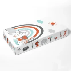 Bacati - Jungle Safari Aqua Orange Gray 10 Pc Crib Bedding Set With Long Rail Guard Cover -Graco Sales GUEST 39c57636 48fe 4506 a321 363ae52a0bd2 1