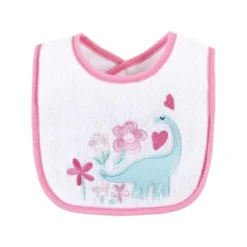 Hudson Baby Infant Girl Cotton Terry Drooler Bibs With Fiber Filling, Girl Dino, One Size -Graco Sales GUEST 3bbef482 d272 4f0f bd9a 06bd778b6c5e