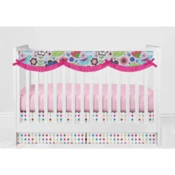 Bacati - Botanical Floral Birds Pink Multicolor 10 Pc Crib Bedding Set With Long Rail Guard Cover -Graco Sales GUEST 407cbe4f 67f0 42b1 be4d 7275c9ecdd81